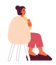 پیش‌نمایش فایل south-asian-adult-woman-sitting-in-chair-back-view-10330851 از پک ارائه و کنفرانس