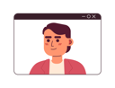 پیش‌نمایش فایل video-call-caucasian-young-adult-man-10330845 از پک ارائه و کنفرانس