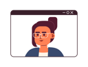 پیش‌نمایش فایل video-call-middle-eastern-woman-eyeglasses-10330844 از پک ارائه و کنفرانس