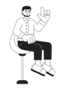 پیش‌نمایش فایل bearded-caucasian-man-sitting-on-swivel-bar-stool-10330896 از پک ارائه و کنفرانس