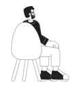 پیش‌نمایش فایل bearded-european-man-sitting-in-chair-back-view-10330867 از پک ارائه و کنفرانس