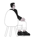 پیش‌نمایش فایل black-young-adult-man-sitting-in-chair-back-view-10330870 از پک ارائه و کنفرانس