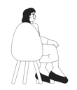 پیش‌نمایش فایل caucasian-adult-woman-sitting-in-chair-back-view-10330871 از پک ارائه و کنفرانس