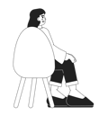 پیش‌نمایش فایل hispanic-young-adult-woman-sitting-in-chair-back-view-10330872 از پک ارائه و کنفرانس
