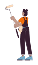 پیش‌نمایش فایل african-american-handywoman-holding-paint-roller-10342026 از پک پیمانکاران سازندگان
