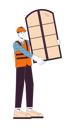 پیش‌نمایش فایل caucasian-construction-worker-holding-window-10342035 از پک پیمانکاران سازندگان