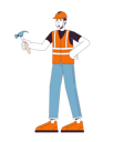 پیش‌نمایش فایل european-repairman-holding-hammer-10342012 از پک پیمانکاران سازندگان
