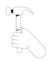 پیش‌نمایش فایل hand-holding-hammer-10342134 از پک پیمانکاران سازندگان