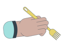 پیش‌نمایش فایل holding-fork-10368074 از پک روند ترک کار آرام در محیط کار