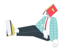 پیش‌نمایش فایل office-worker-falling-asleep-with-book-on-face-10368038 از پک روند ترک کار آرام در محیط کار