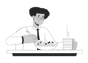 پیش‌نمایش فایل hispanic-white-collar-worker-eating-salad-10368125 از پک روند ترک کار آرام در محیط کار