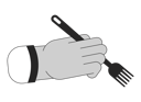 پیش‌نمایش فایل holding-fork-10368126 از پک روند ترک کار آرام در محیط کار