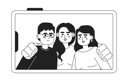 پیش‌نمایش فایل friends-group-photo-on-phone-10367303 از پک زمان گذراندن با دوستان