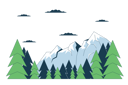 پیش‌نمایش فایل scenery-mountain-range-pine-trees-10460038 از پک ورزش‌های زمستانی