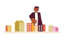 پیش‌نمایش فایل african-american-young-adult-man-pointing-condo-10471667 از پک مشاوران املاک