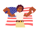 پیش‌نمایش فایل african-american-woman-holding-american-flag-10485318 از پک روز استقلال در آمریکا