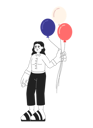 پیش‌نمایش فایل arabic-young-woman-holding-red-white-and-blue-balloons-10485347 از پک روز استقلال در آمریکا