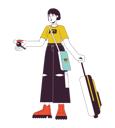 پیش‌نمایش فایل female-traveler-holding-hotel-room-key-10479437 از پک تنهایی سفر