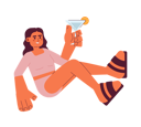 پیش‌نمایش فایل arab-woman-with-martini-glass-10487101 از پک فعالیت اوقات فراغت تابستان