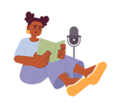 پیش‌نمایش فایل african-american-woman-reading-book-on-microphone-10519281 از پک تولیدکنندگان محتوا