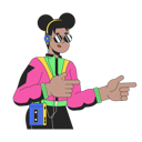 پیش‌نمایش فایل african-american-girl-90s-fingers-pointing-cool-10516836 از پک افراد دهه ۱۹۸۰ نوستالژیک