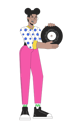 پیش‌نمایش فایل african-american-girl-holding-vinyl-record-10516808 از پک افراد دهه ۱۹۸۰ نوستالژیک