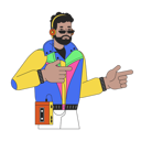 پیش‌نمایش فایل african-american-man-80s-finger-guns-gesture-10516837 از پک افراد دهه ۱۹۸۰ نوستالژیک