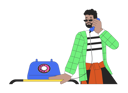 پیش‌نمایش فایل african-american-man-holding-telephone-receiver-10516818 از پک افراد دهه ۱۹۸۰ نوستالژیک