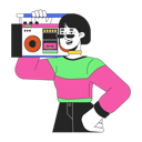پیش‌نمایش فایل cool-asian-girl-carrying-boombox-on-shoulder-10516832 از پک افراد دهه ۱۹۸۰ نوستالژیک