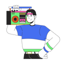 پیش‌نمایش فایل cool-korean-boy-holding-boombox-on-shoulder-10516833 از پک افراد دهه ۱۹۸۰ نوستالژیک