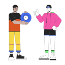 پیش‌نمایش فایل best-friends-male-retro-enthusiasts-diverse-10516565 از پک متنوع افراد دهه ۸۰