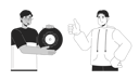 پیش‌نمایش فایل best-friends-male-retro-enthusiasts-diverse-10516843 از پک افراد دهه ۱۹۸۰ نوستالژیک