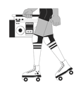 پیش‌نمایش فایل female-roller-skater-carrying-boombox-10516855 از پک افراد دهه ۱۹۸۰ نوستالژیک