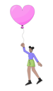 پیش‌نمایش فایل african-american-girl-flying-with-balloon-in-hand-10617331 از پک زوج تاریخ ولنتاین