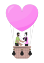 پیش‌نمایش فایل boyfriend-floating-on-hot-air-balloon-10617328 از پک زوج تاریخ ولنتاین