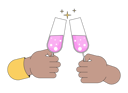 پیش‌نمایش فایل champagne-glases-10617318 از پک زوج تاریخ ولنتاین