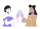 پیش‌نمایش فایل girlfriend-lesbians-clinking-glasses-10617320 از پک زوج تاریخ ولنتاین
