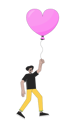 پیش‌نمایش فایل hipanic-man-flying-with-balloon-in-hands-10617332 از پک زوج تاریخ ولنتاین