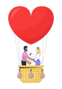 پیش‌نمایش فایل interracial-couple-floating-on-hot-air-balloon-10617329 از پک زوج تاریخ ولنتاین