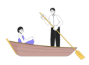 پیش‌نمایش فایل korean-young-adult-couple-on-boat-ride-10617315 از پک زوج تاریخ ولنتاین
