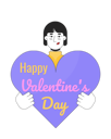 پیش‌نمایش فایل asian-woman-congratulates-on-valentine-day-10615225 از پک روز ولنتاین عاشقانه