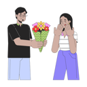 پیش‌نمایش فایل boyfriend-giving-bouquet-flowers-to-girlfriend-10615236 از پک روز ولنتاین عاشقانه