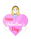 پیش‌نمایش فایل caucasian-woman-wishing-happy-valentine-day-10615224 از پک روز ولنتاین عاشقانه