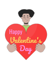 پیش‌نمایش فایل hispanic-man-holding-valentine-day-heart-10615223 از پک روز ولنتاین عاشقانه