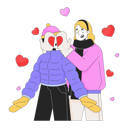 پیش‌نمایش فایل lesbian-woman-covering-girlfriend-eyes-with-mittens-10615231 از پک روز ولنتاین عاشقانه