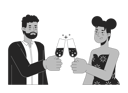 پیش‌نمایش فایل african-american-couple-clinking-glasses-10617378 از پک زوج تاریخ ولنتاین