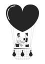 پیش‌نمایش فایل boyfriends-floating-on-hot-air-balloon-10617385 از پک زوج تاریخ ولنتاین