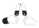 پیش‌نمایش فایل champagne-glasses-clinking-human-hands-10617375 از پک زوج تاریخ ولنتاین
