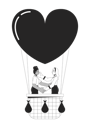 پیش‌نمایش فایل girlfriends-floating-on-hot-air-balloon-10617384 از پک زوج تاریخ ولنتاین