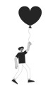 پیش‌نمایش فایل hispanic-man-flying-with-balloon-in-hands-10617389 از پک زوج تاریخ ولنتاین